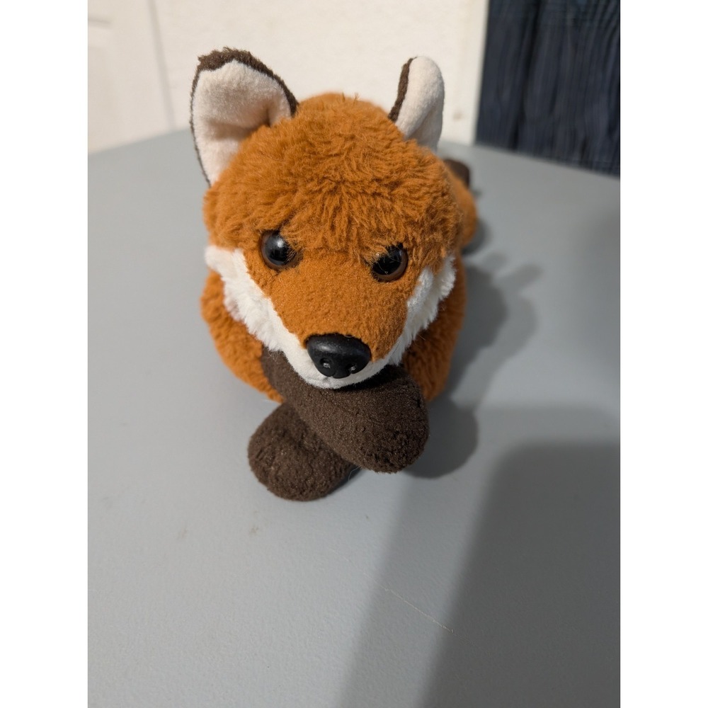 FAO Schwarz Red Fox Plush Adopt A Pet Laying Down 16" Floppy Stuffed Toy